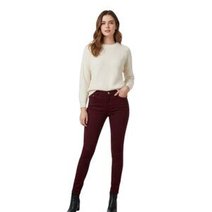 BooHoo Maroon Burgundy Stretch Skinny Jeans Jeggings | Size 6 Super Comfortable